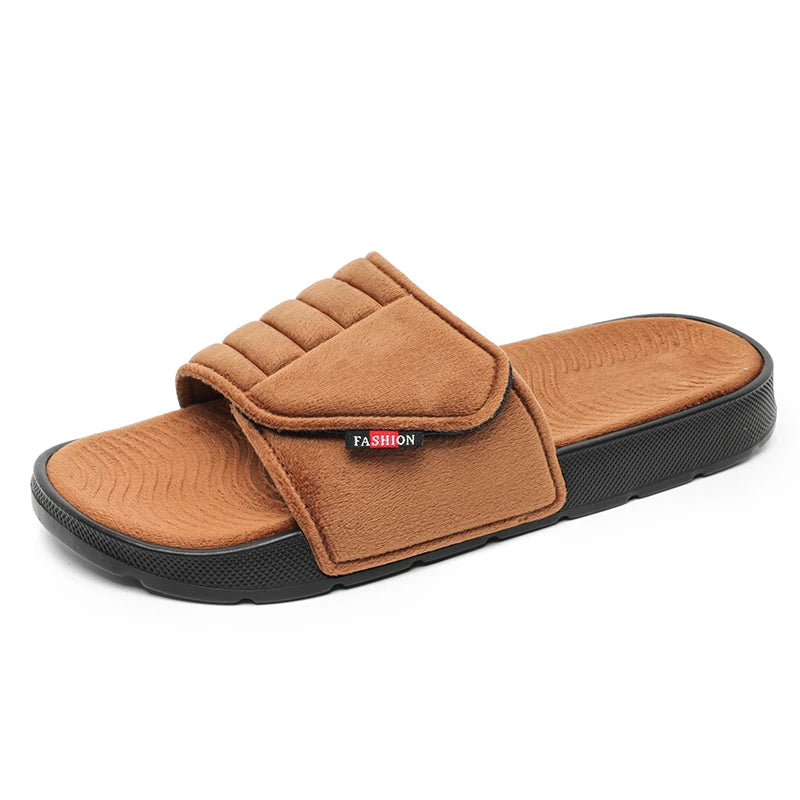 Men's Printed Skateboard Sandals Casual Non-Slip Thick-Soled Slippers Fashionable Summer Beach Indoor and Outdoor Home Shoes