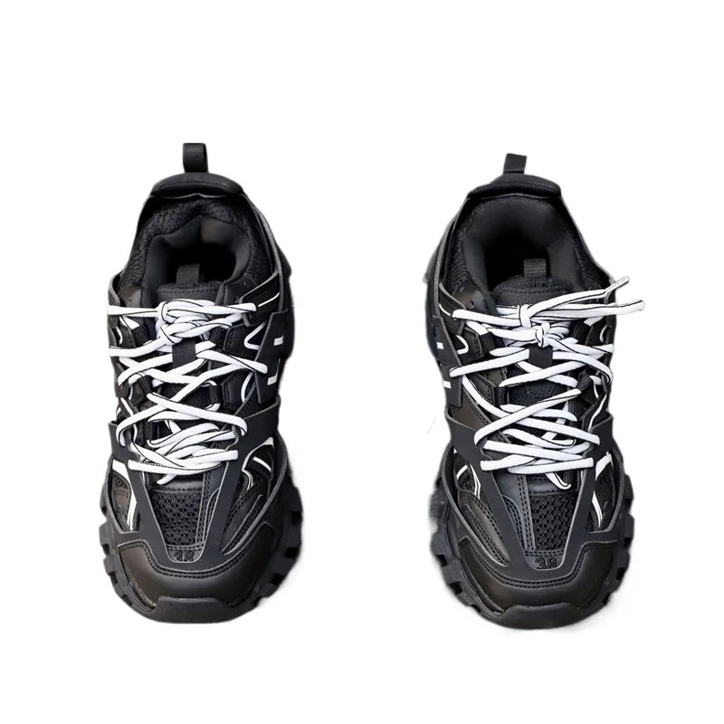 Luxury Design High Quality Calfskin Men's Riveted Board Shoes Casual Fashion Versatile Lacing Flat Bottom Sports Shoes for Man