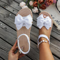 New Summer Flat Sandals Fashion Beach Slippers Outdoor Bow Tie Flat Shoes Home Women Anti-slip Trend Sandals Lightweight Sandals