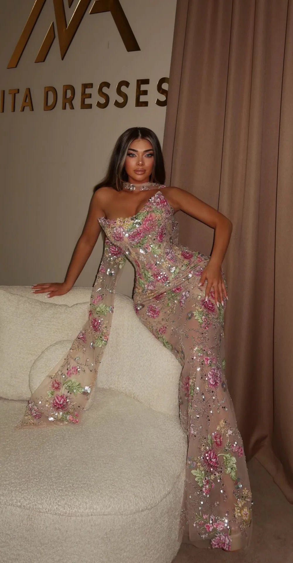 Sansa 2026 Customized Sleeveless Prom Dresses Lace Embroidery Flower Appliques Lace-Up Trumpet Mermaid Formal Evening Party Gown