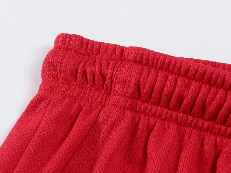 2026 Summer Men's Shorts New Polyester Breathable Elastic Pull Rope Basketball Running Casual Sports Shorts