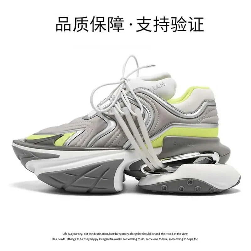 2026 Fashion Height Increase Sport And Leisure Shoe Designer Couples Outdoor Walking Shoe Thick Bottom Sport Shoe