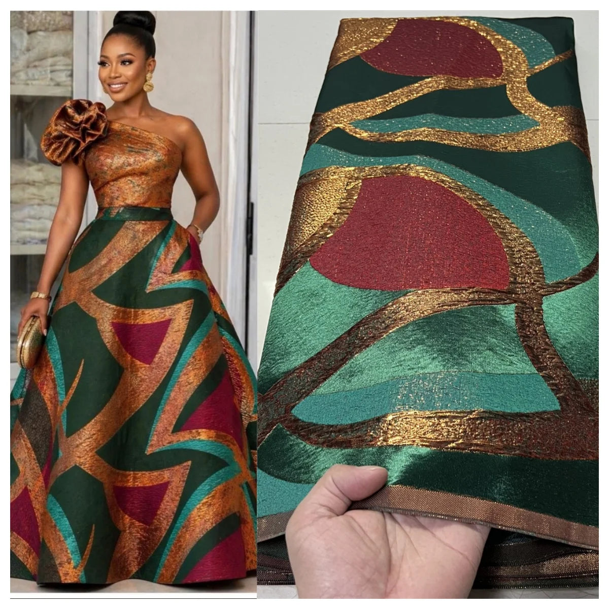 2025High QualityAfrican Nigerian Tulle Lace Fabric Organza Embroidery Guipure Brocade Jacquard Wedding Dresses Party Gowns 5Yard