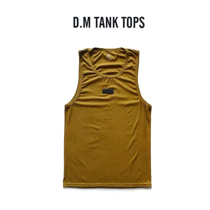 Men's Vest Fashion Trend Sports Breathable Vest Sleeveless Solid Tank Tops
