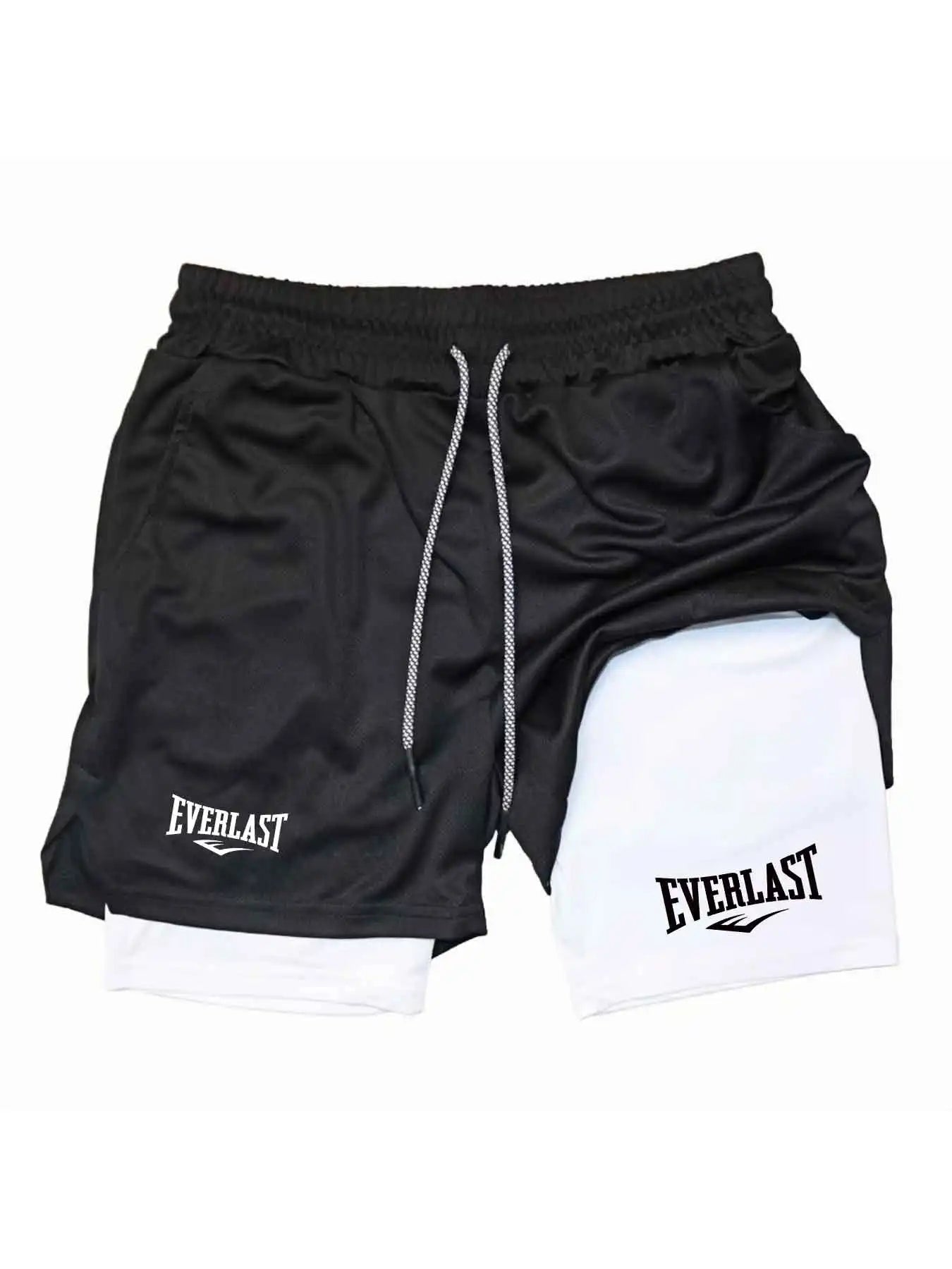2026 Men's Sports Shorts Printed Sports Shorts, Double Layer, Quick Drying, Basketball, Fitness