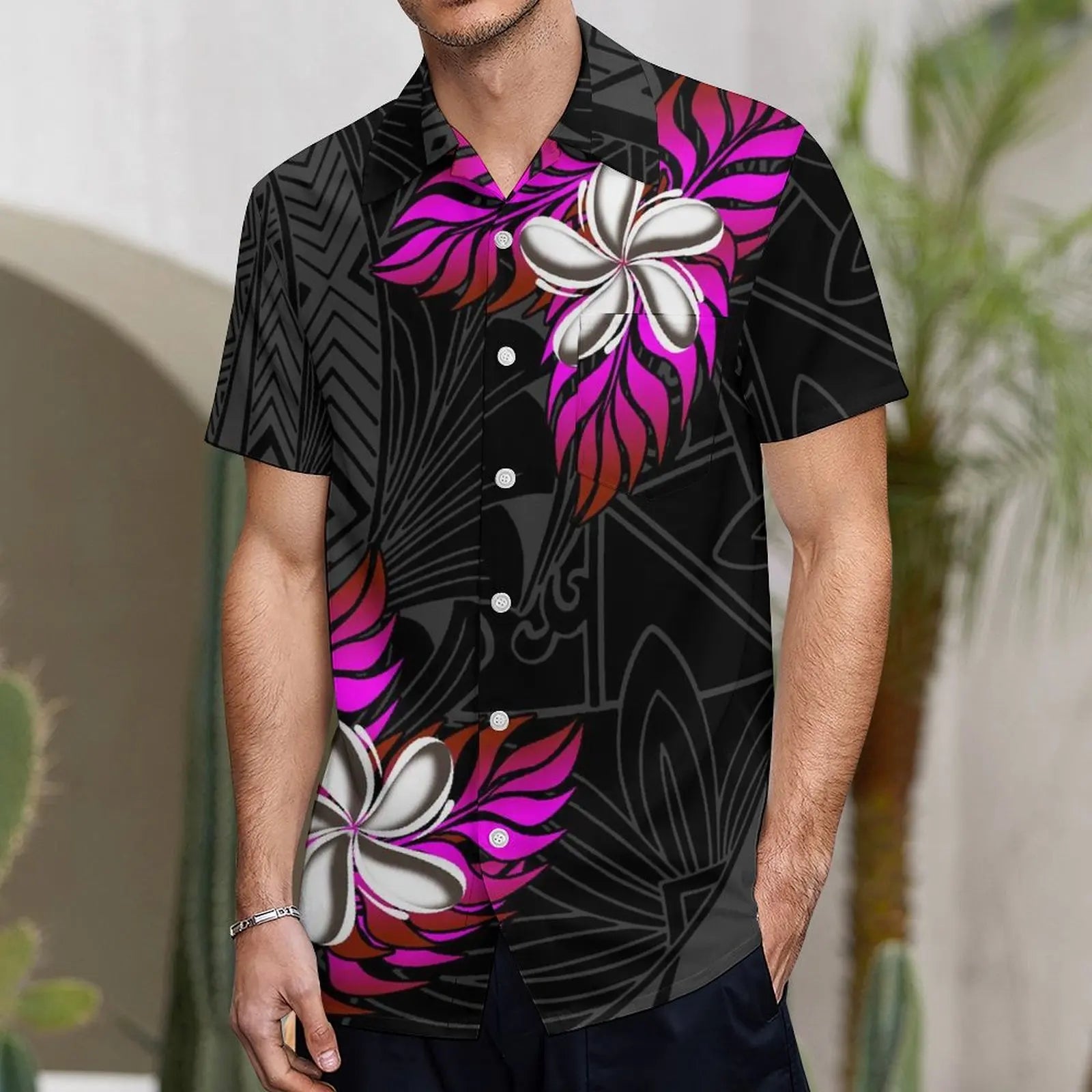 Support The Design Of Women'S Short Sleeve Dress Crew-Neck Samoan Polynesian Tribal Pattern And Hawaiian Men'S Shirt Couple Suit