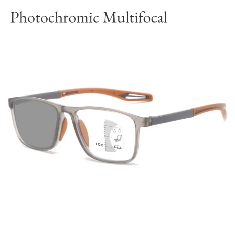 Photochromic TR90 Anti-blue Light Multifocal Reading Glasses New Progressive Near Far Eyewear Men Women Sports Eyeglasses