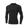 Men's Compression Long Sleeve Shirt Black Fitness T-shirt Male Running  Quick Drying Gym Top Sun Protection Sports Base Layer