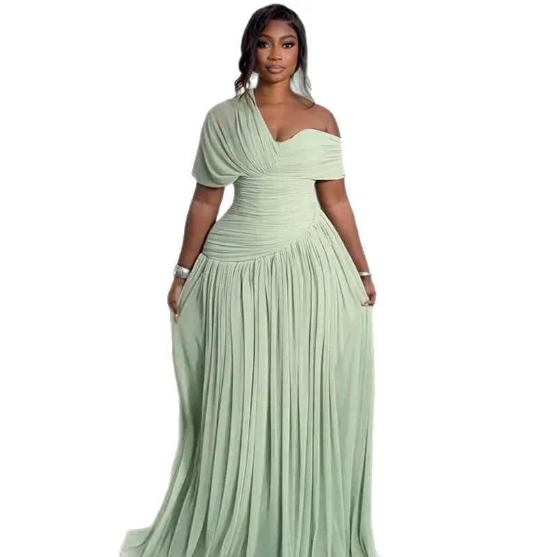 Dress Women Floor Length Dresses Vestidos Y2k Streetwear Tight Waist Sexy Pleated Elegant Splice Party Night Work 2026 Spring