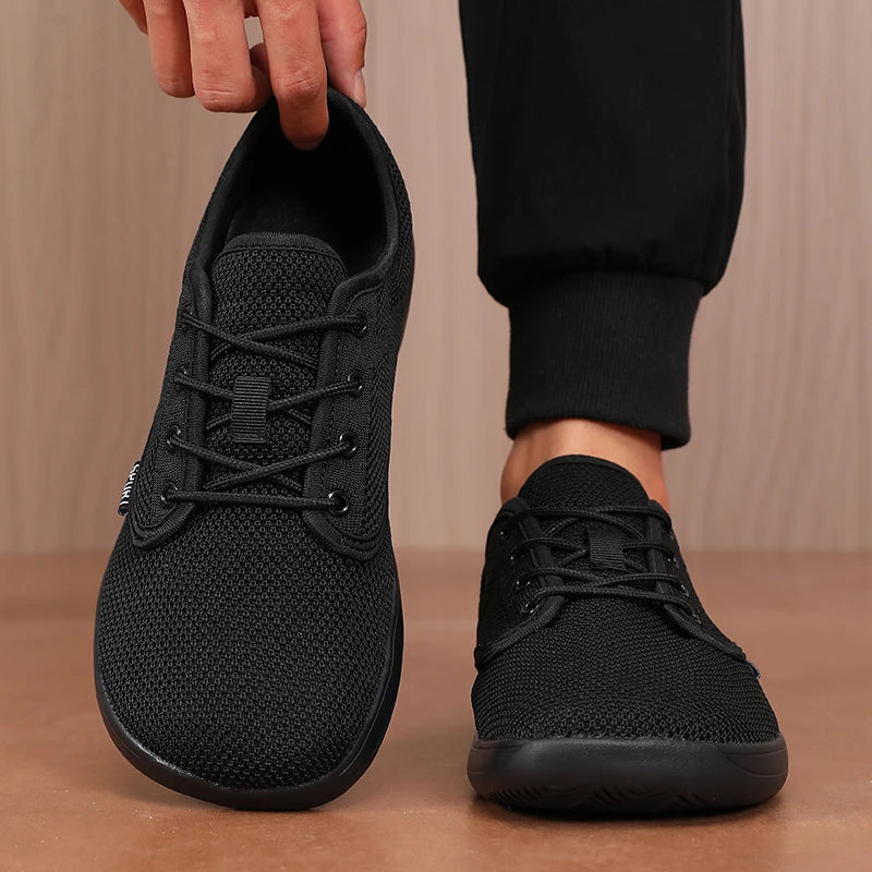 Unique Mesh Sports Shoes Flexible Wide Toe Breathable Minimalist Walking Shoes Outdoor Activities Tennis Foldable Men's Shoes