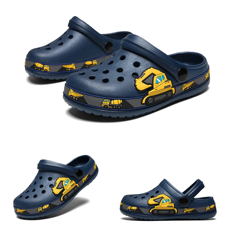 New Fashion Cartoon Sandals for Kids Summer Slippers Boys Girls Casual Garden Shoes Hollow-out Beach Shoes Clogs for Children
