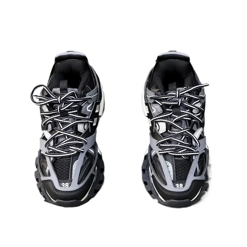 Luxury Design High Quality Calfskin Men's Riveted Board Shoes Casual Fashion Versatile Lacing Flat Bottom Sports Shoes for Man