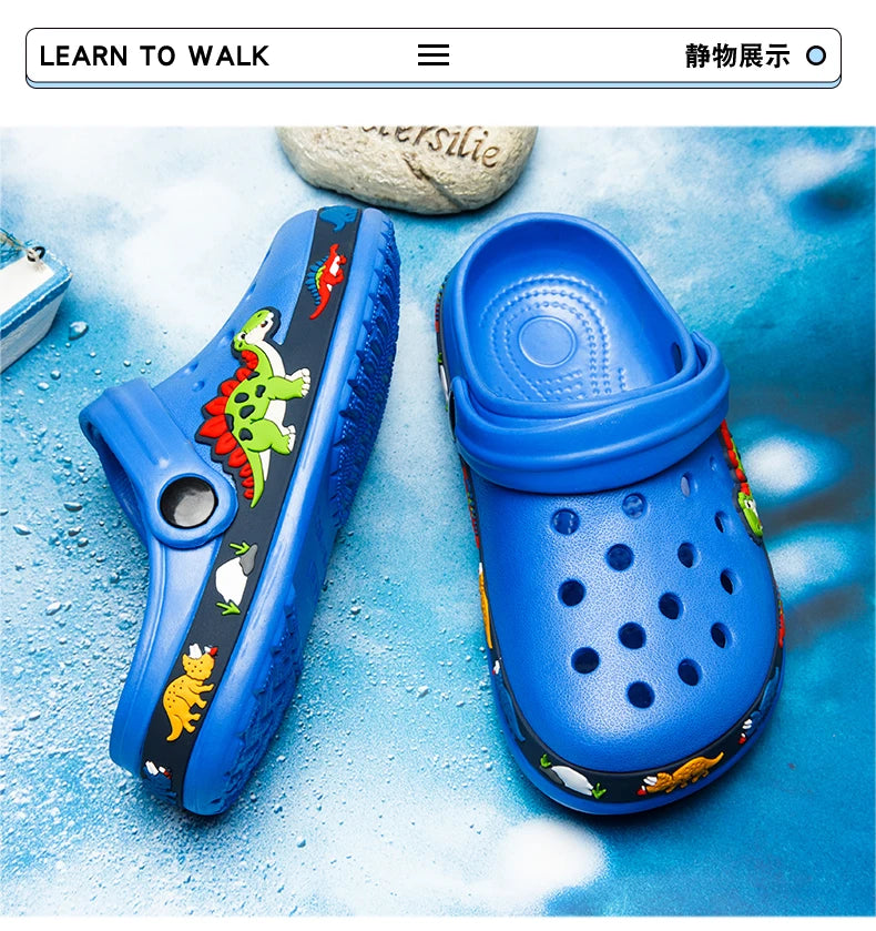 New Fashion Cartoon Sandals for Kids Summer Slippers Boys Girls Casual Garden Shoes Hollow-out Beach Shoes Clogs for Children