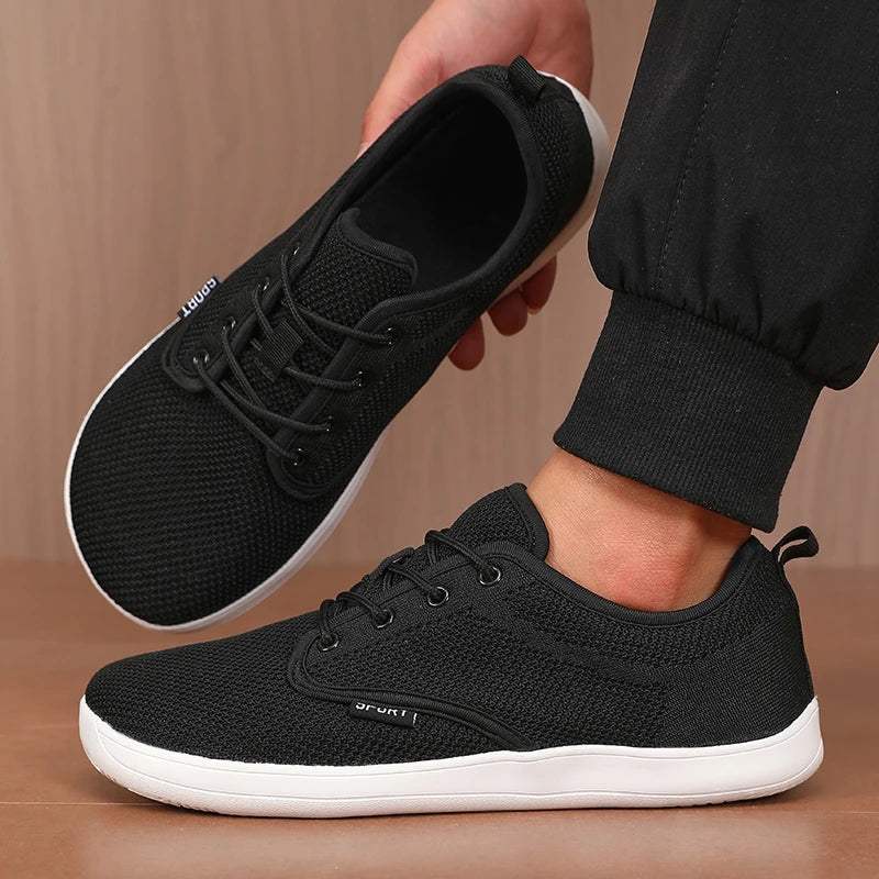 Unique Mesh Sports Shoes Flexible Wide Toe Breathable Minimalist Walking Shoes Outdoor Activities Tennis Foldable Men's Shoes
