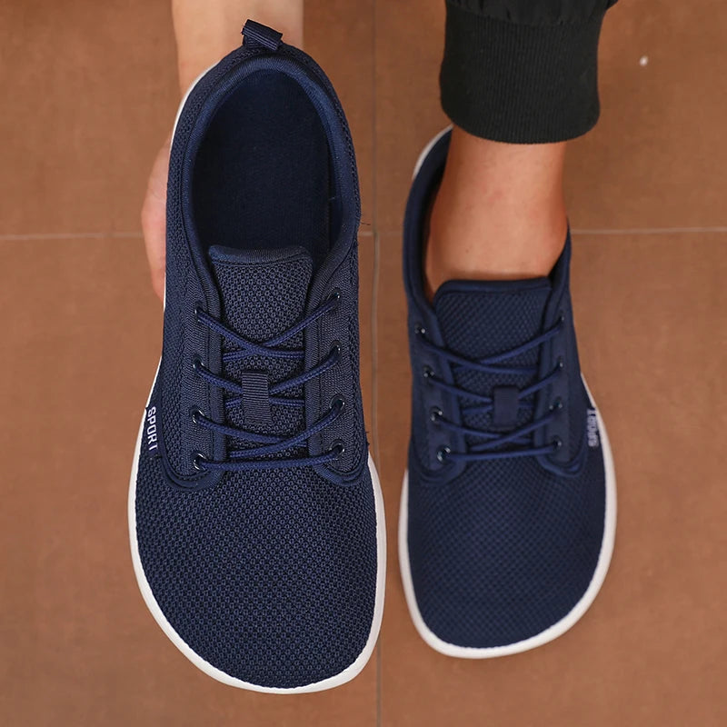 Unique Mesh Sports Shoes Flexible Wide Toe Breathable Minimalist Walking Shoes Outdoor Activities Tennis Foldable Men's Shoes