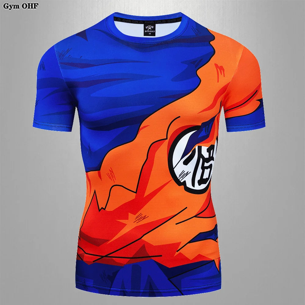 MMA Rashguard Jiu Jitsu Bjj T-Shirt Men Compression Shirts Quick Dry Gym Running Sports Tops Tee Boxing Jersey Mens T Shirt