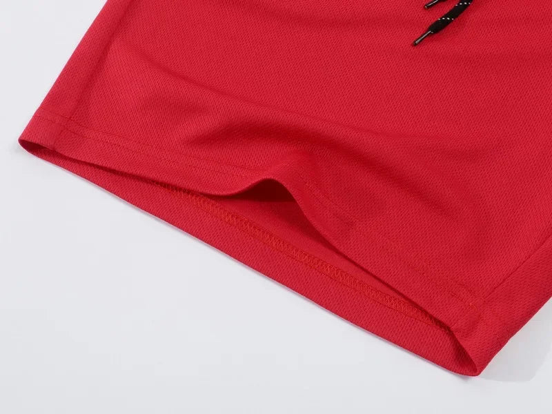 2026 Summer Men's Shorts New Polyester Breathable Elastic Pull Rope Basketball Running Casual Sports Shorts