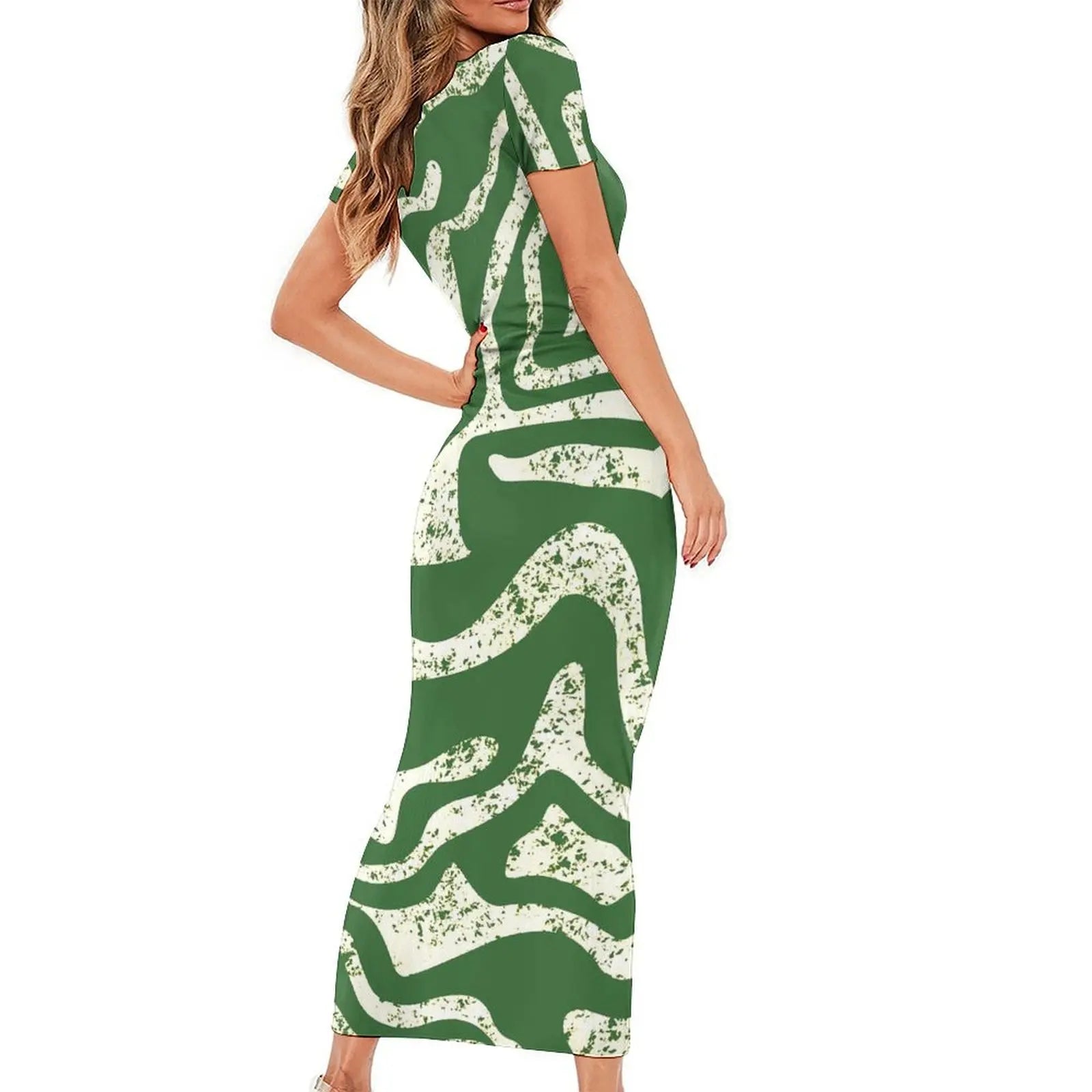 Support Custom Samoan National Dress Women'S Crew-Neck Maxi Dress Fashion Slit Dress With Men'S Short-Sleeved Shirt 9xl