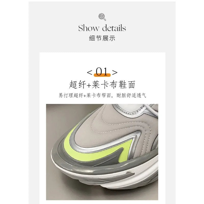 2026 Fashion Height Increase Sport And Leisure Shoe Designer Couples Outdoor Walking Shoe Thick Bottom Sport Shoe