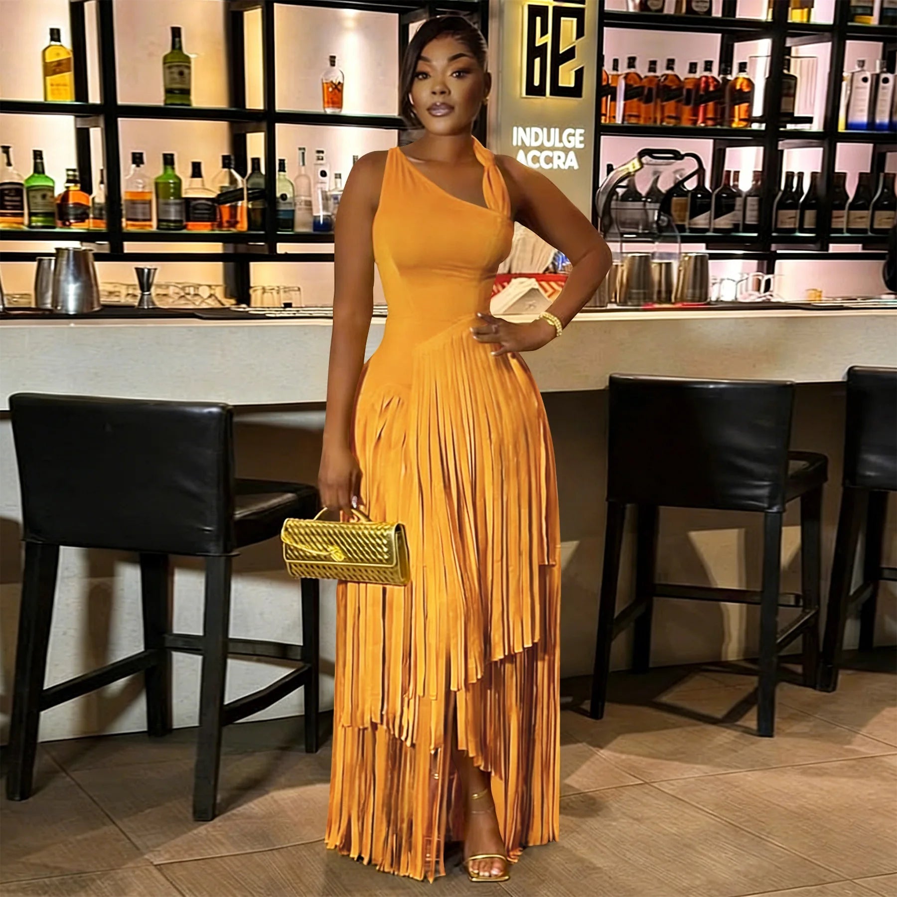 Summer Solid Color Tassel Dress for Women Elegant Slim Fit Women's Dress Fashionable Casual Maxi Dress
