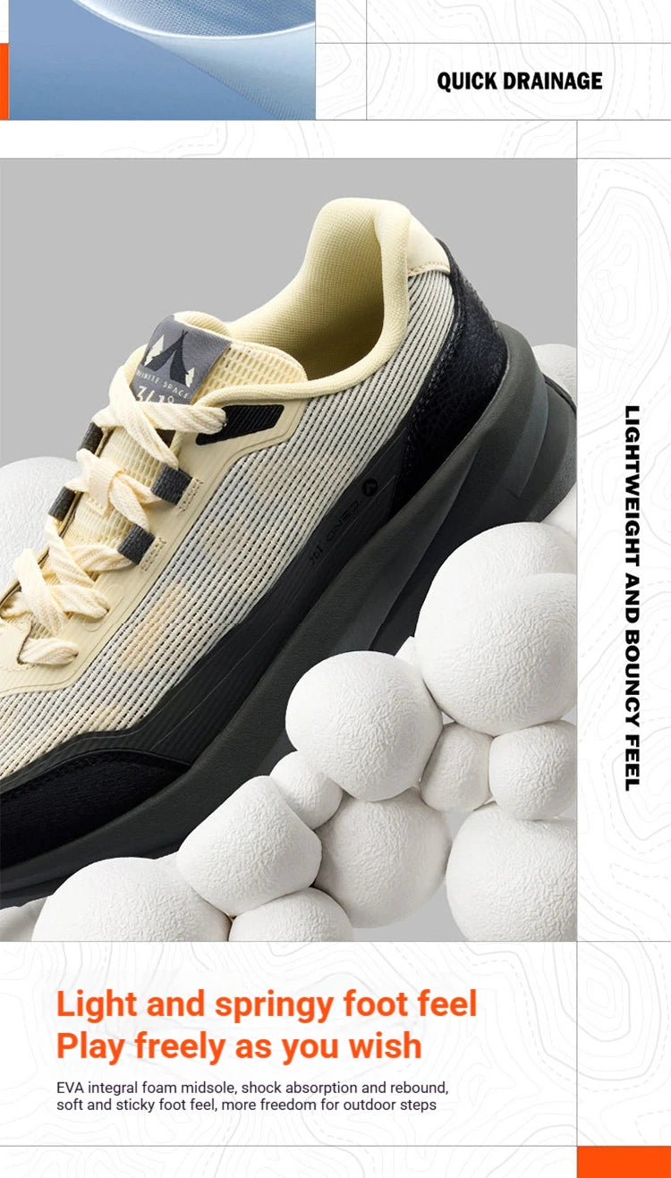 361 Degrees Qingyu Men Caravan shoes Summer Air Mesh Breathable Anti-slip Wear-resistant Male Outdoor Hiking Sneakers 672626767