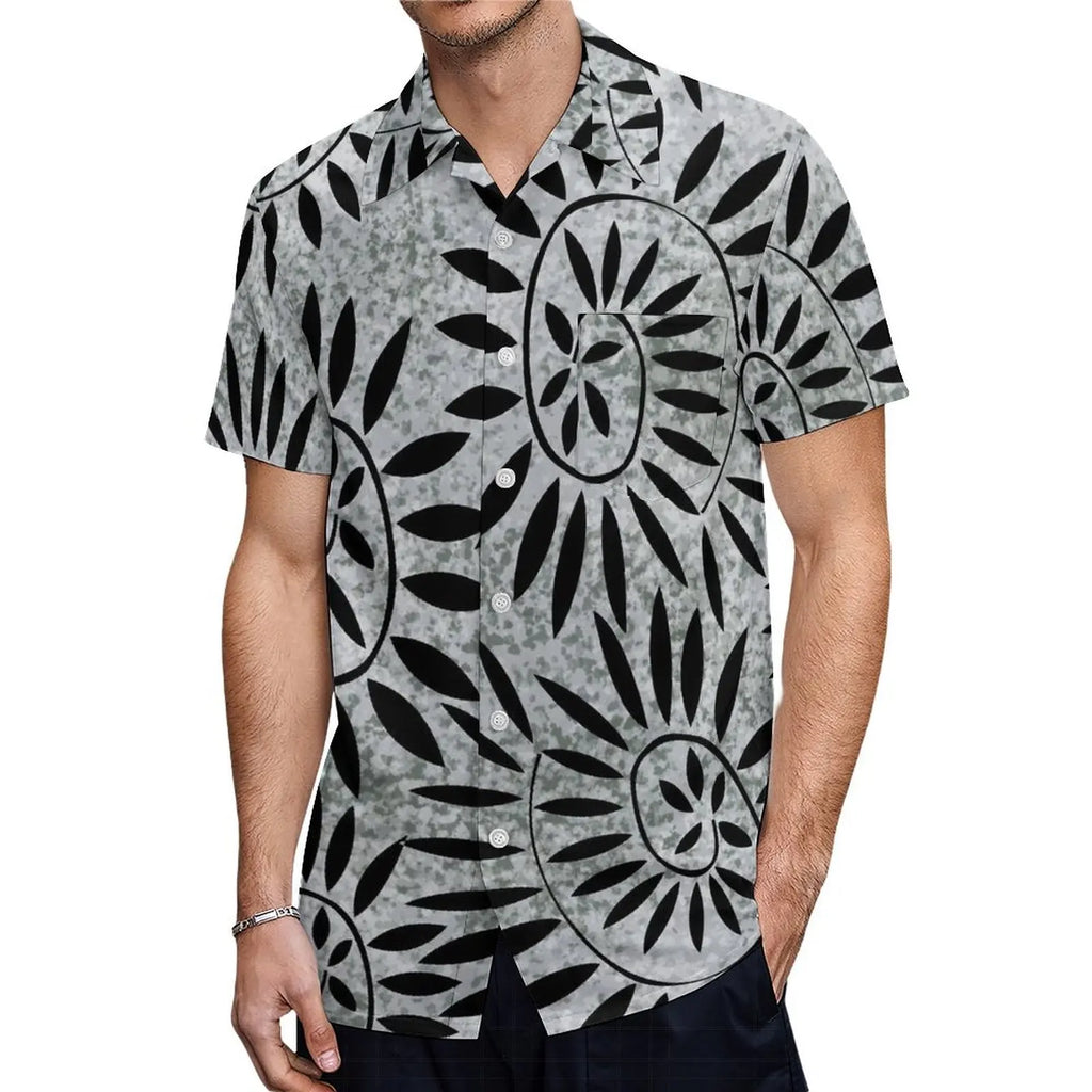 Support The Design Of Women'S Short Sleeve Dress Crew-Neck Samoan Polynesian Tribal Pattern And Hawaiian Men'S Shirt Couple Suit