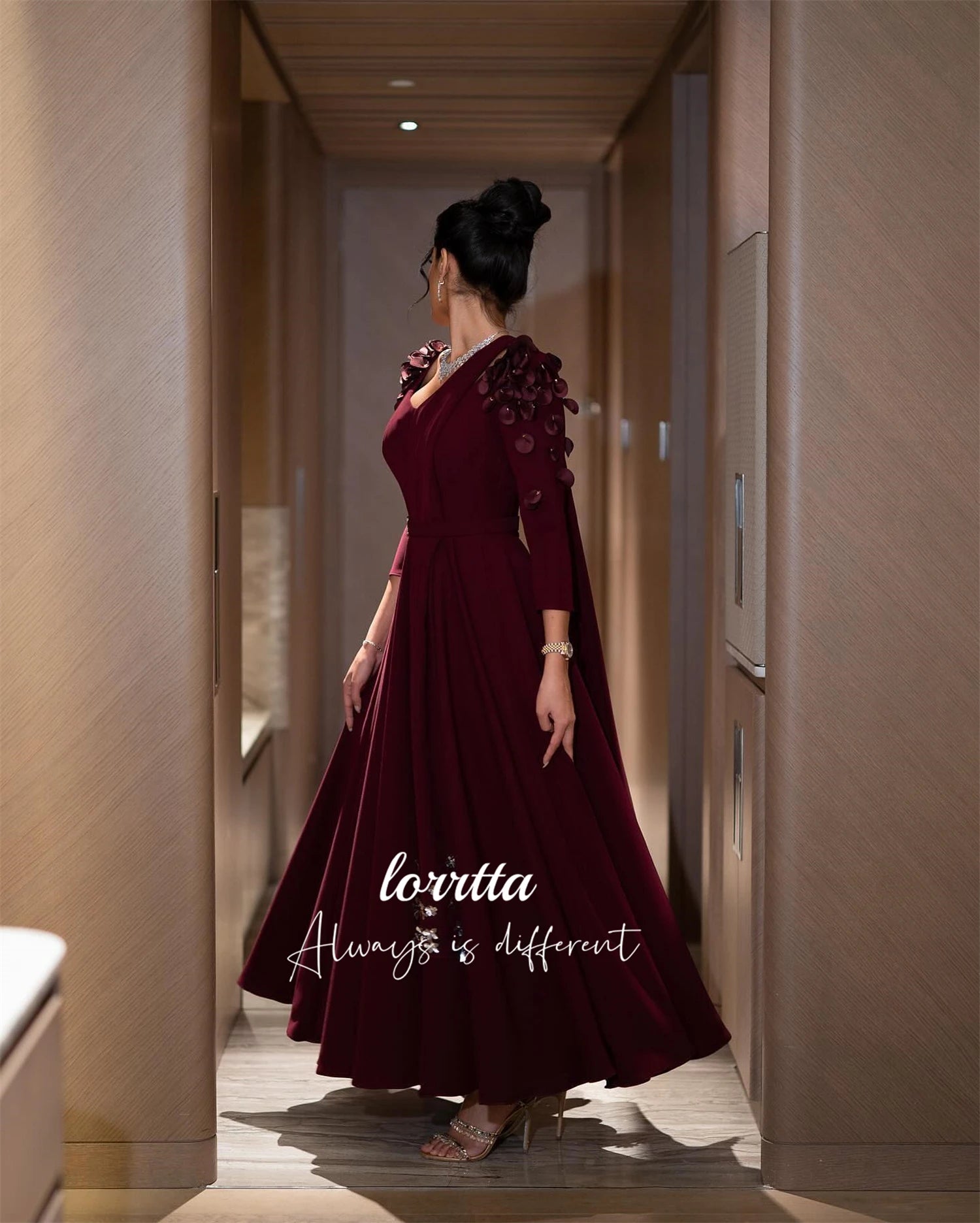 Lorrtta Customized Eid Dress Dresses for Quinceanera Grace Elegant Gowns Wedding Party Dress Long Sleeves Evening Gown Robe Prom