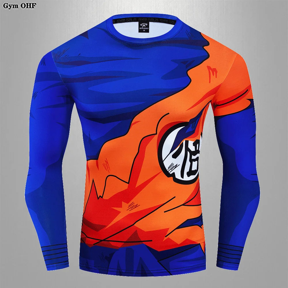 MMA Rashguard Jiu Jitsu Bjj T-Shirt Men Compression Shirts Quick Dry Gym Running Sports Tops Tee Boxing Jersey Mens T Shirt