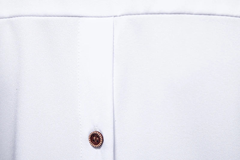 Fashion Man Stand Collar Shirt  Personality Oblique Button Irregular Long Sleeve Business Festival Hombre Mens Dress Shirts