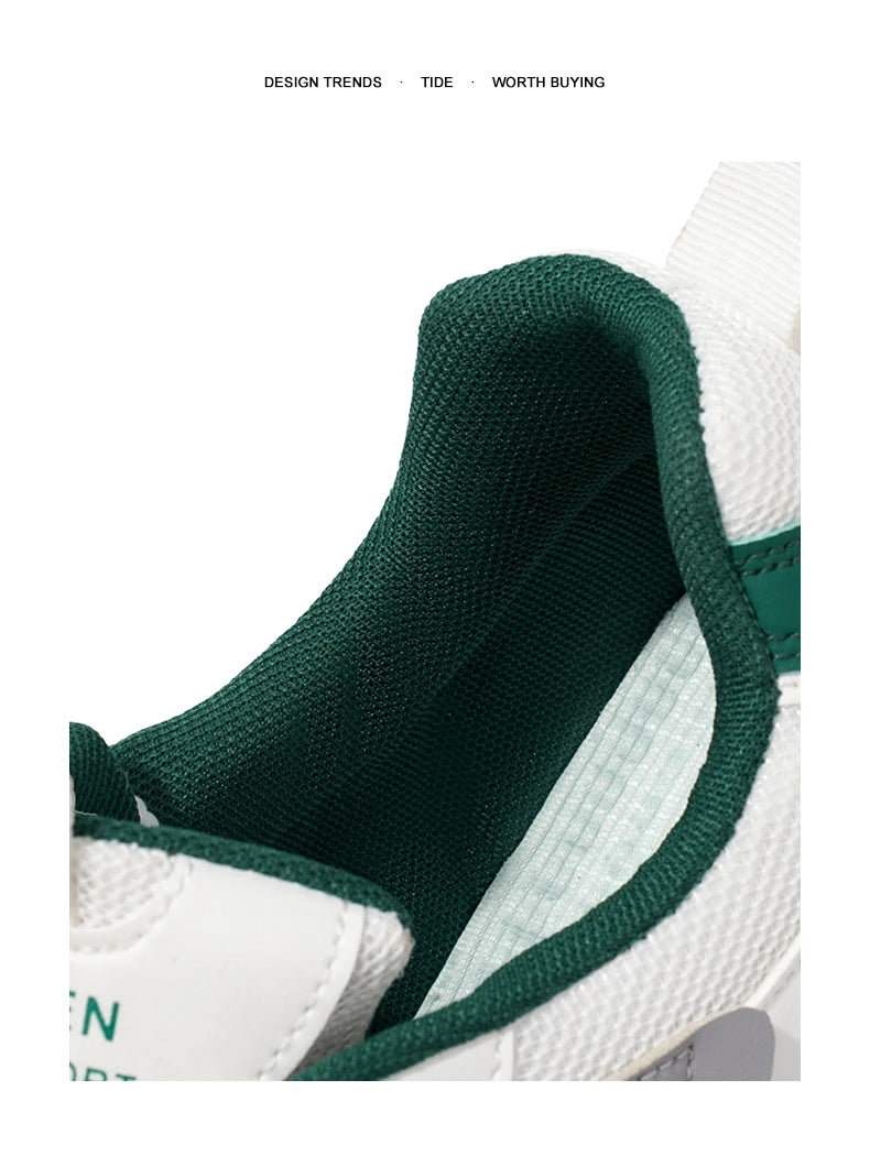 Men's Thick sole casual sneakers four seasons breathable lightweight soft-sole outdoor running shoes students speed sports shoes