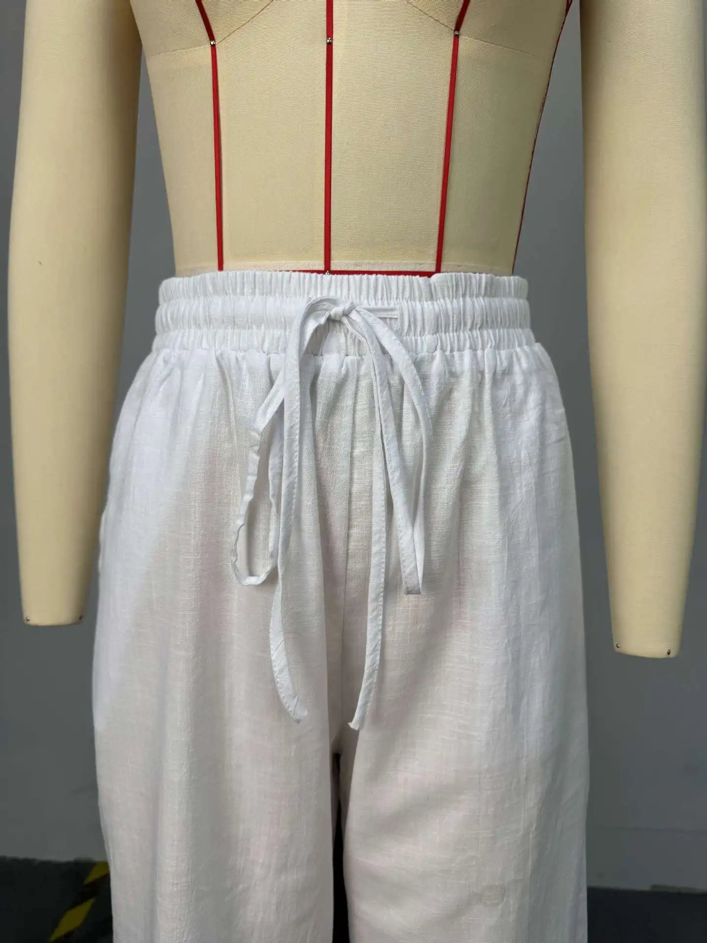 Solid Women Pant Sets Two Pieces Matching Set Elastic Waist Wide Leg Pants Long Sleeves Shirt Loose Elegant Casual 2025 Spring