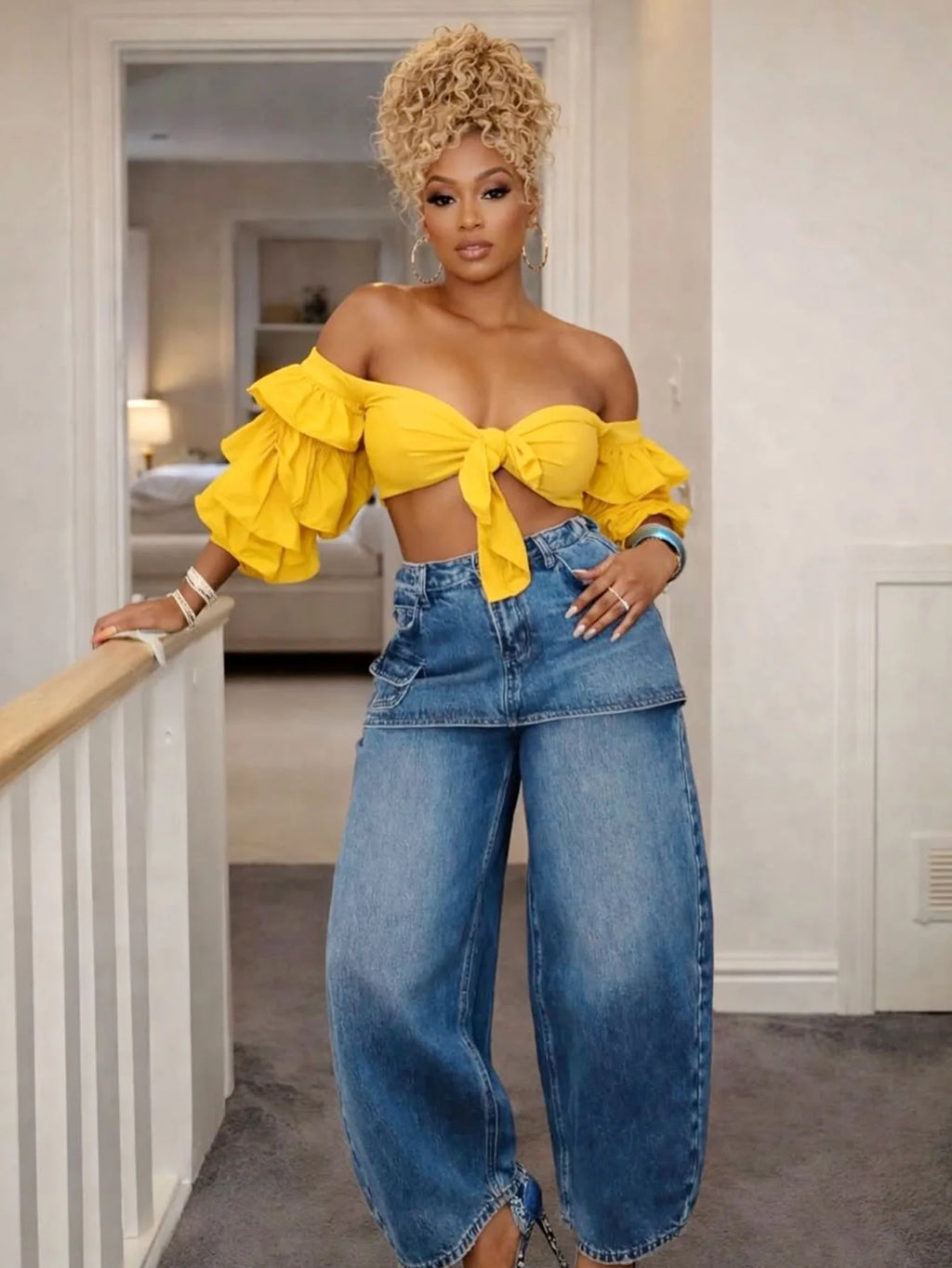 Denim Pant Women Jeans Vintage Wide Leg Long Pants Slim Fit High Waist Straight Trousers Y2k Streetwear Elegant Work Casual