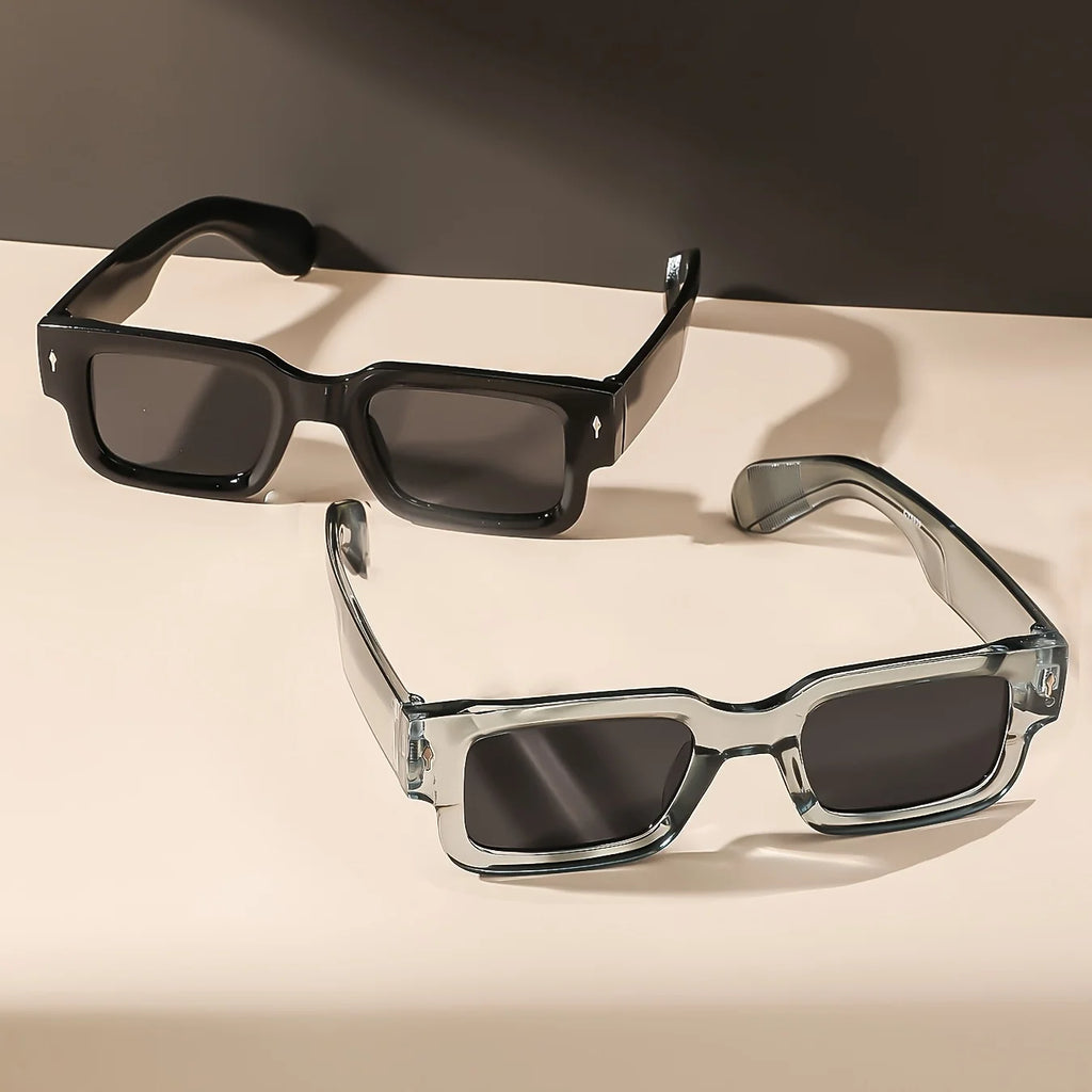 Unisex Retro Square Sunglasses Classic UV Protection Plastic Frame Shades Eyewear Outdoor Travel Driving Sun Glasses UV400