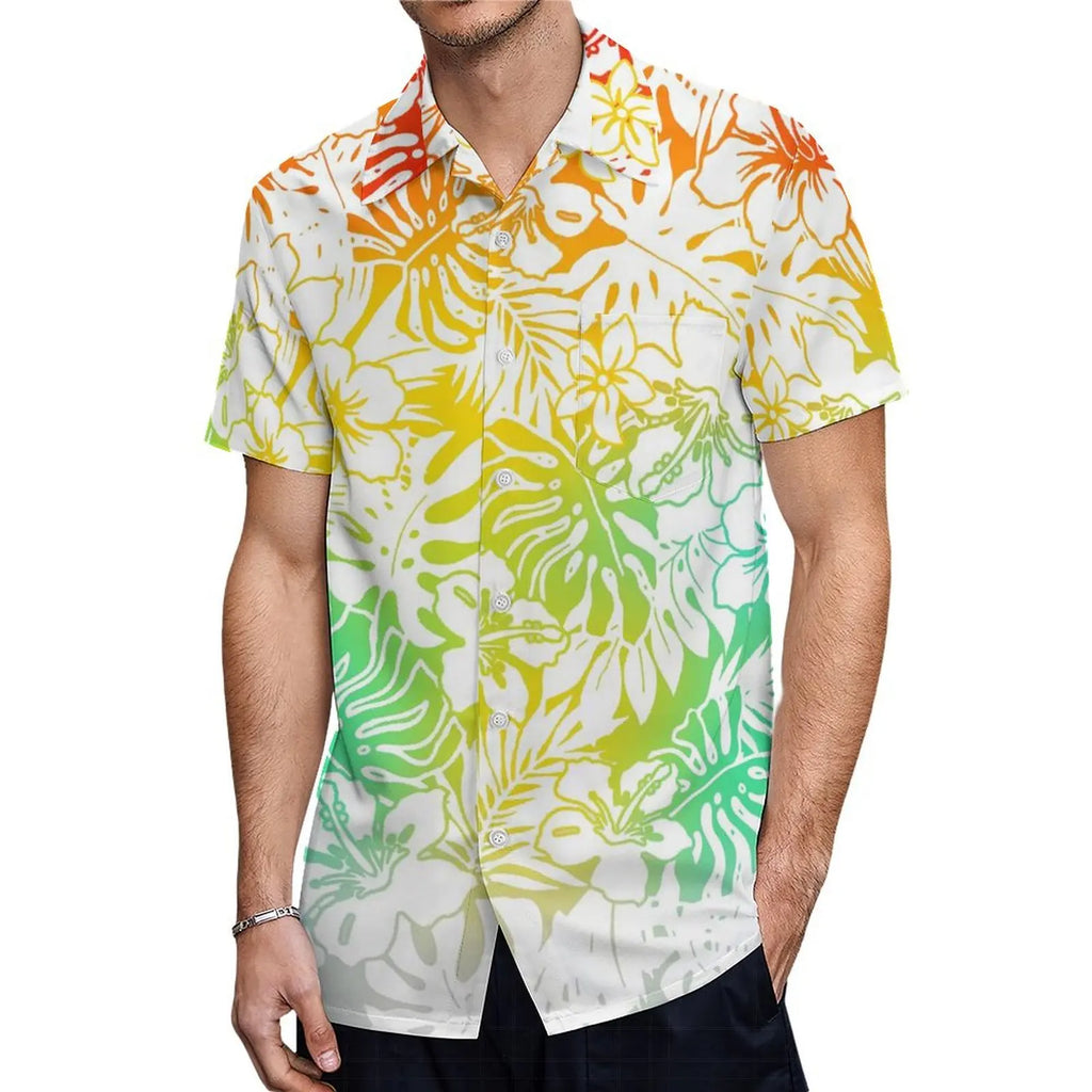 Support The Design Of Women'S Short Sleeve Dress Crew-Neck Samoan Polynesian Tribal Pattern And Hawaiian Men'S Shirt Couple Suit