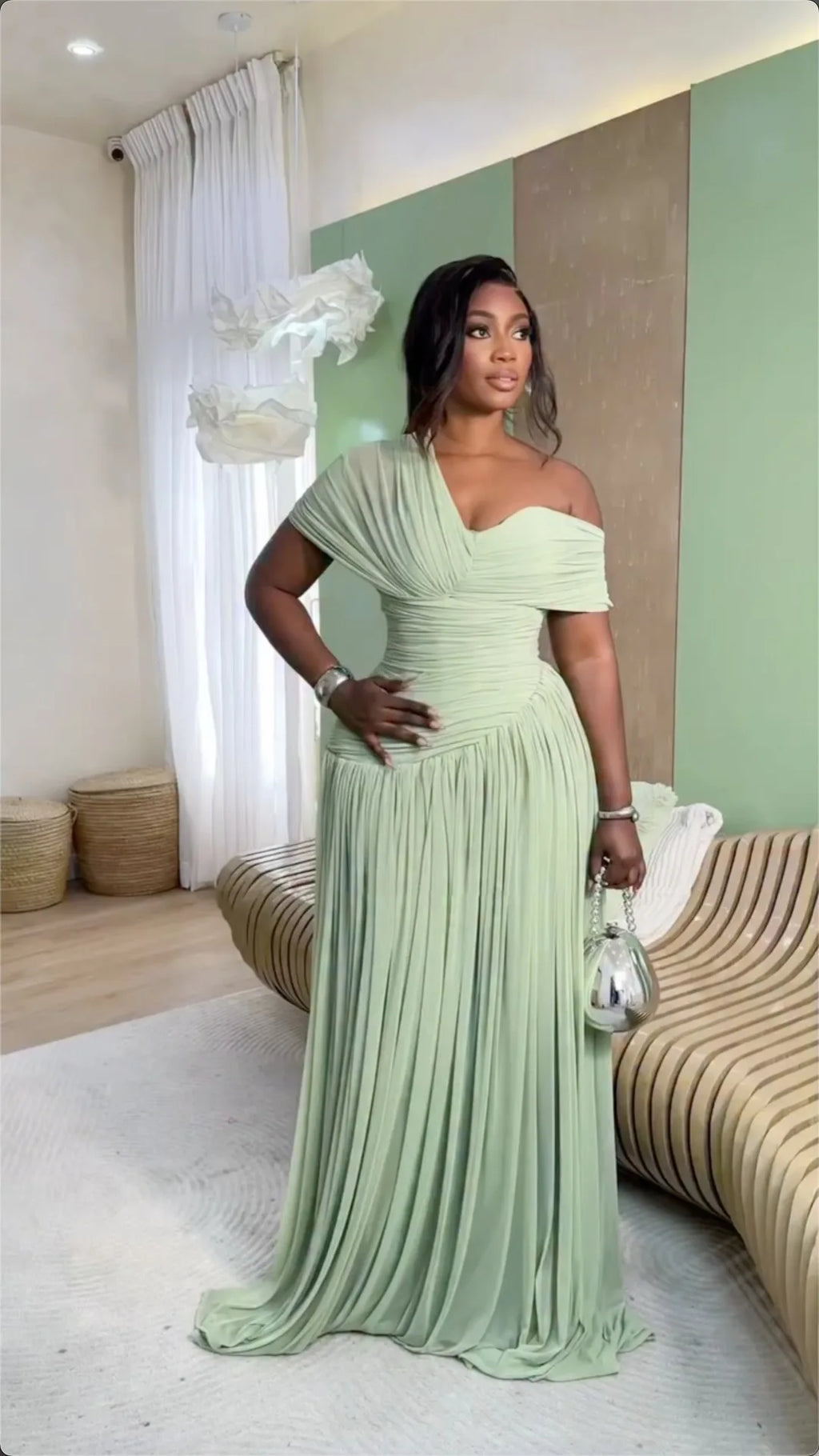 Dress Women Floor Length Dresses Vestidos Y2k Streetwear Tight Waist Sexy Pleated Elegant Splice Party Night Work 2026 Spring
