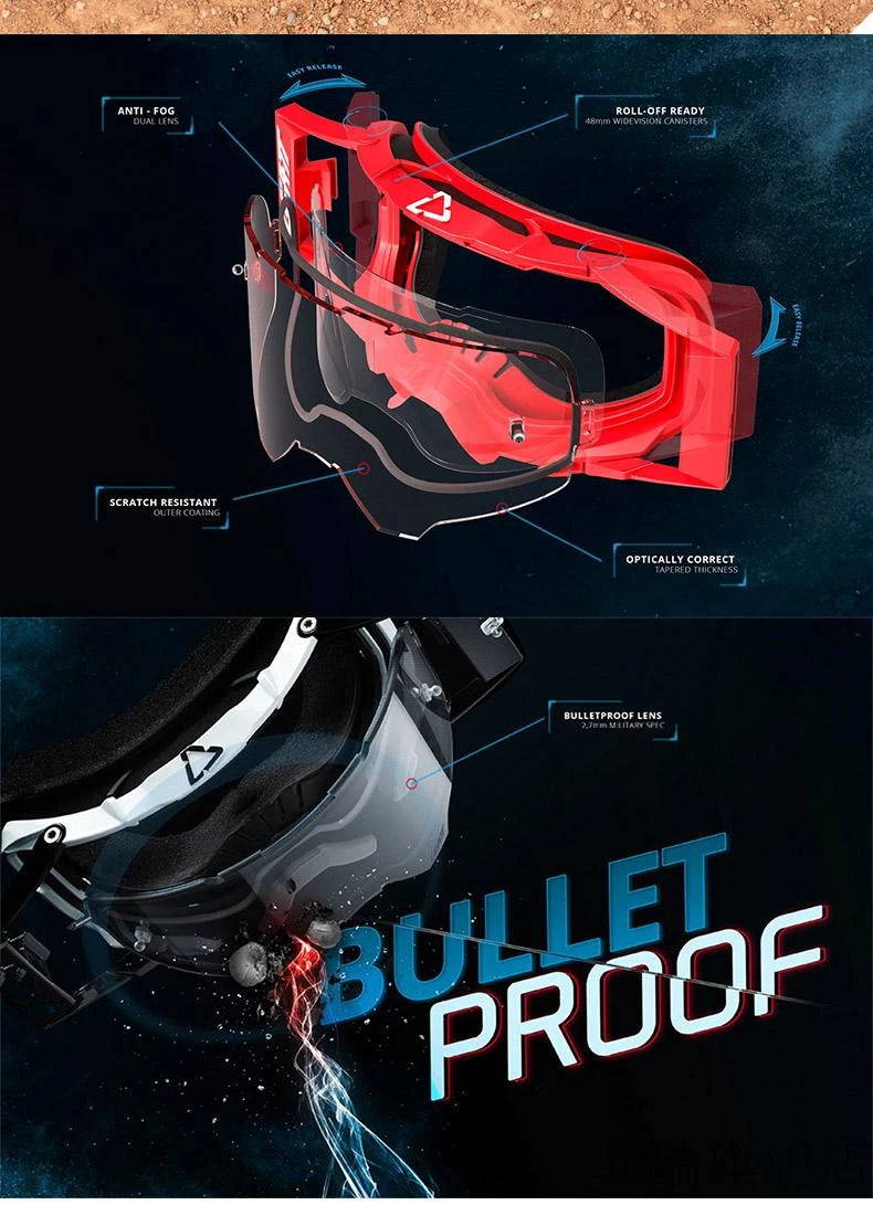 Motocross Goggles 6.5 Double Layer Anti Fog Cycling Glasses  Gafas Para  Mask Motorcycle Motorcycle Helmet Glasses for Men