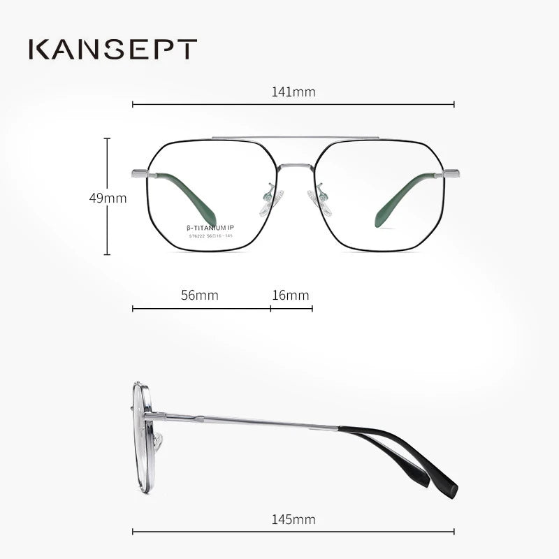 KANSEPT Men Glasses Women Square Blue Light Sunglasses Man Eyeglass Frames for Glases Glass Lenses to Read Shades Female Eyewear