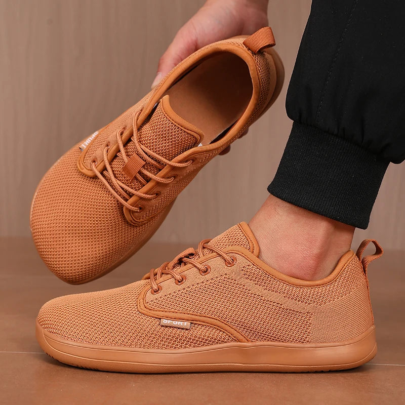 Unique Mesh Sports Shoes Flexible Wide Toe Breathable Minimalist Walking Shoes Outdoor Activities Tennis Foldable Men's Shoes