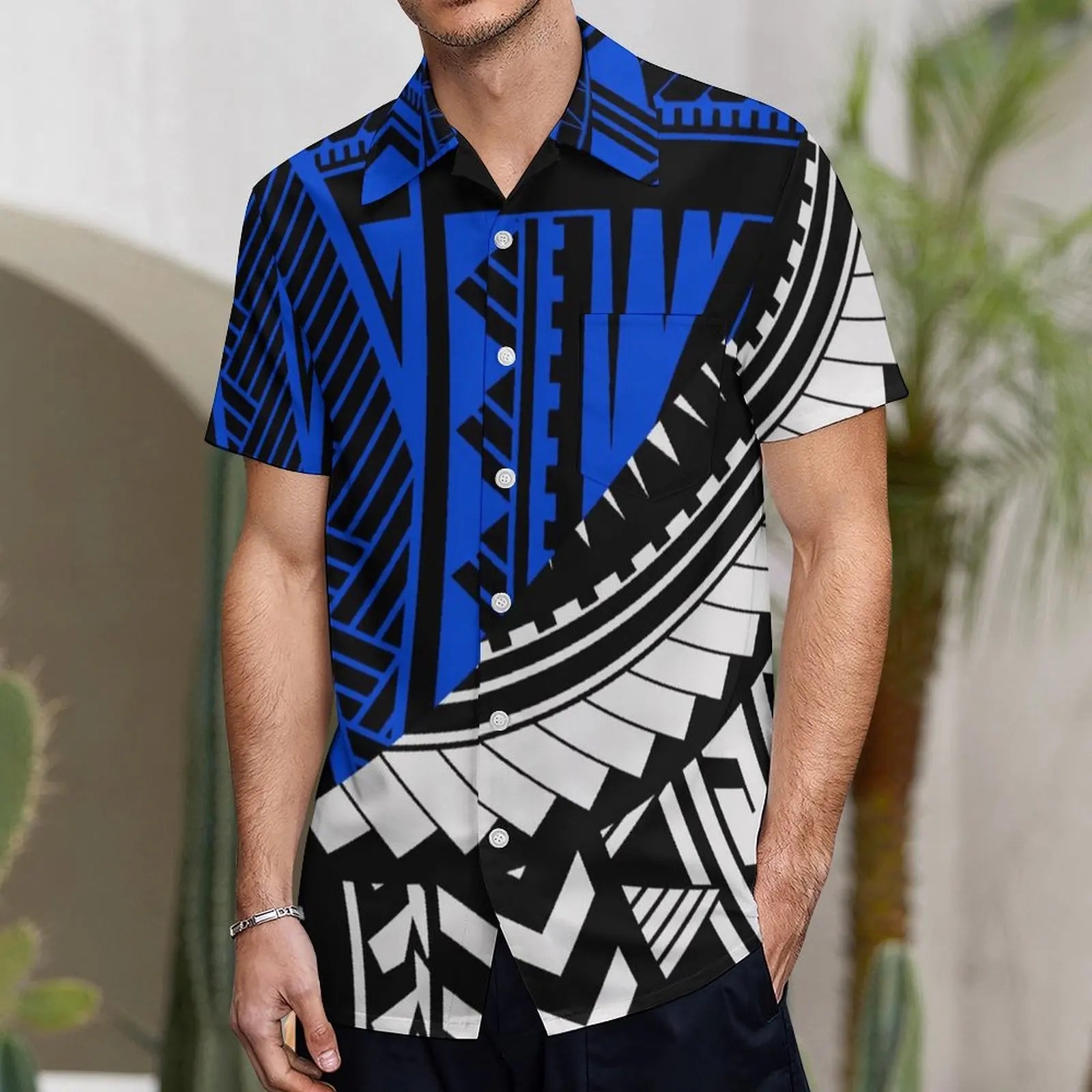 Support Custom Samoan National Dress Women'S Crew-Neck Maxi Dress Fashion Slit Dress With Men'S Short-Sleeved Shirt 9xl