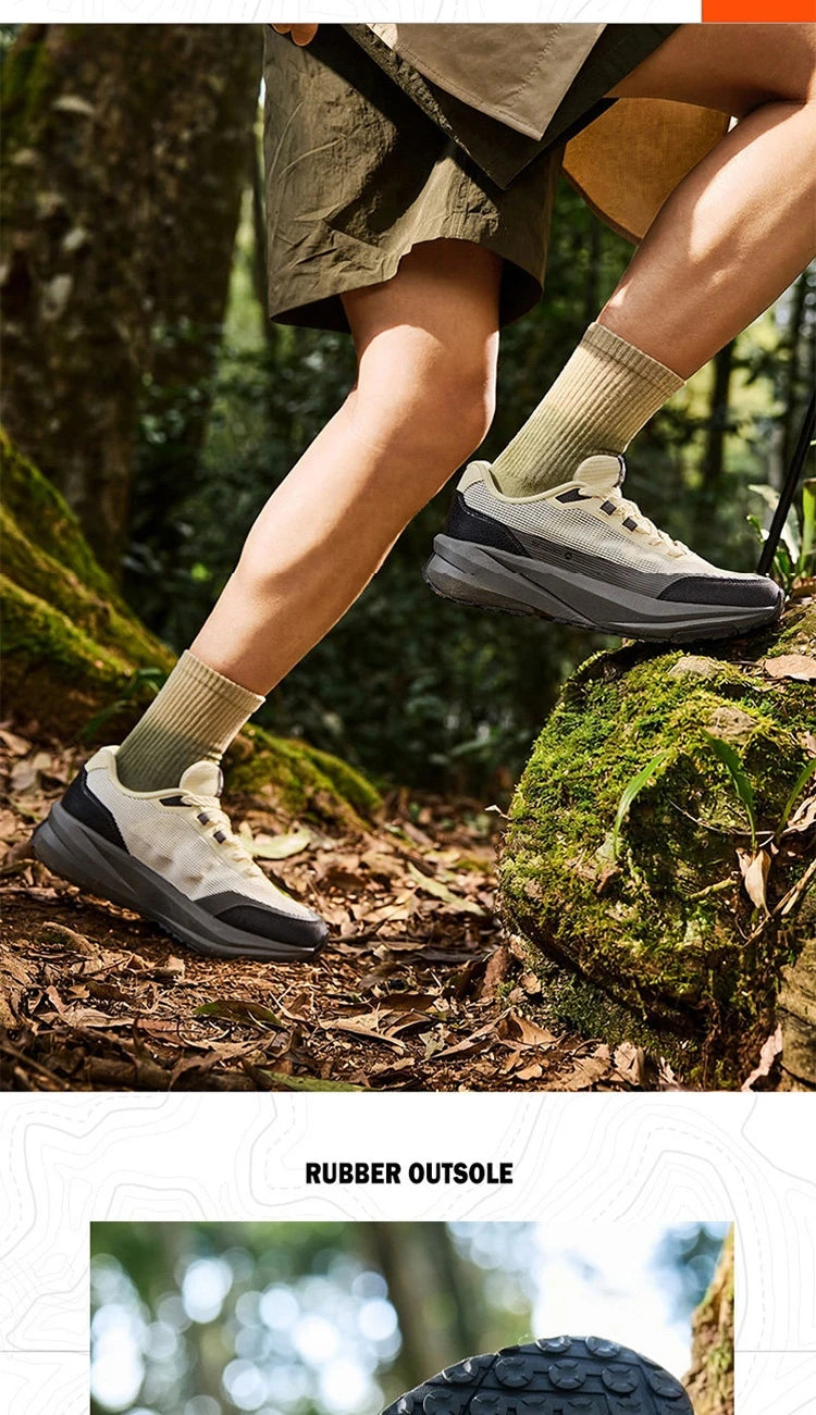 361 Degrees Qingyu Men Caravan shoes Summer Air Mesh Breathable Anti-slip Wear-resistant Male Outdoor Hiking Sneakers 672626767