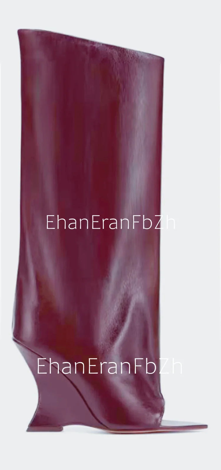SoleLadies' Spring/Summer New Fish Mouth Slope High Heel Short Boots with Pointed Toe Exposed Cool Boots, Mid Top Boots