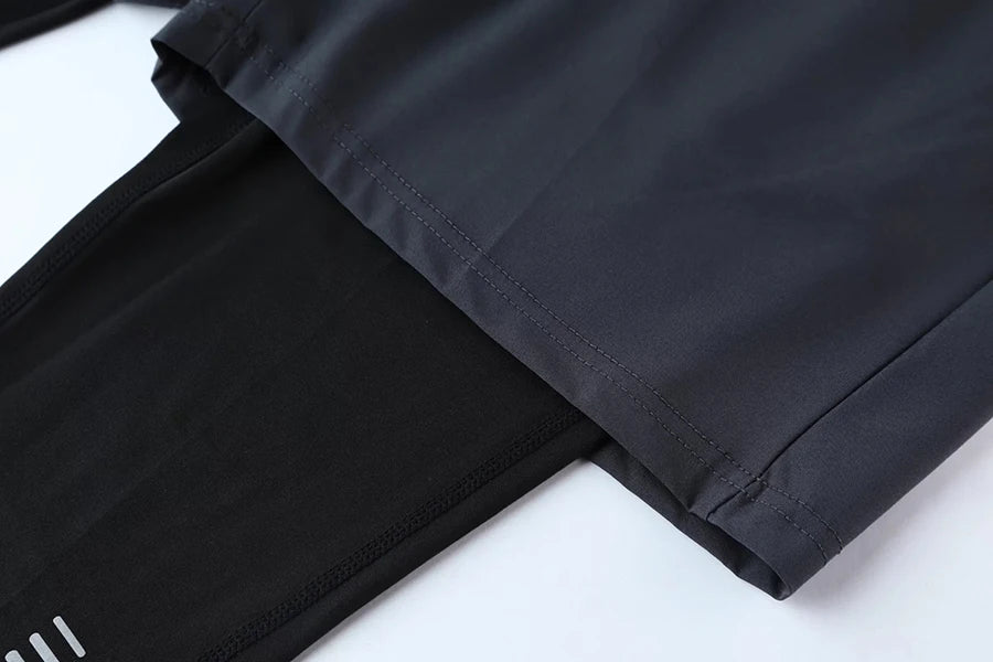New Men Run Trouser 2 In 1 Double Layer Pant Tight Two Piece Running Training Gym Sweatpant With Pockets Running Trousers