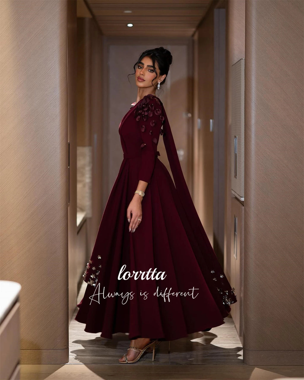 Lorrtta Customized Eid Dress Dresses for Quinceanera Grace Elegant Gowns Wedding Party Dress Long Sleeves Evening Gown Robe Prom