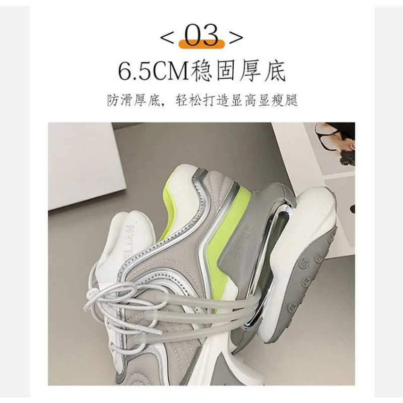 2026 Fashion Height Increase Sport And Leisure Shoe Designer Couples Outdoor Walking Shoe Thick Bottom Sport Shoe