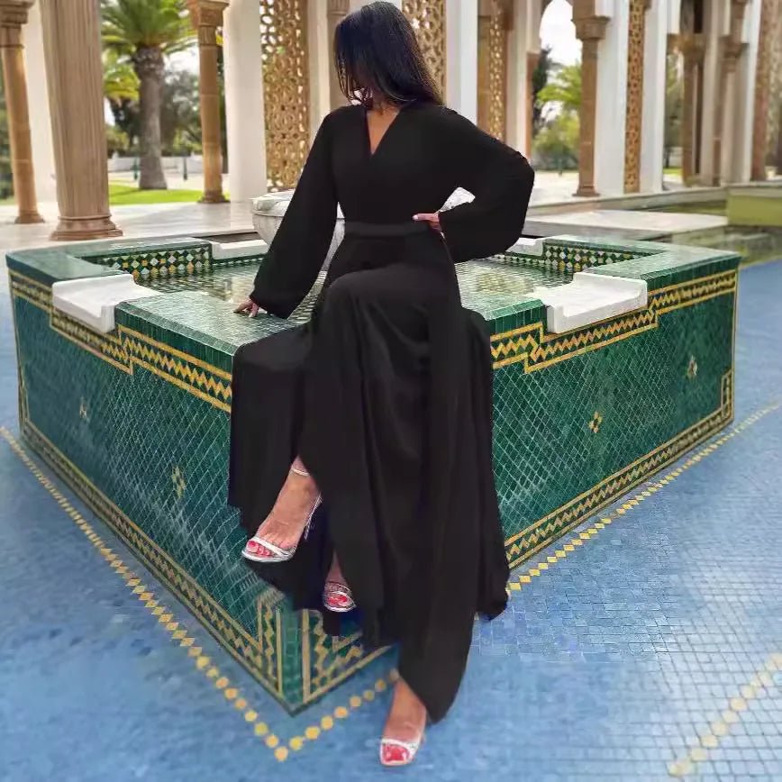 Abaya 2 Piece Set Women Eid Muslim Dresses Jalabiya Ramadan Morocco Sashes Dubai Open Abayas Kaftan Vestidos Arab Cardigan Robe - SHEFYSTYLEAbaya 2 Piece Set Women Eid Muslim Dresses Jalabiya Ramadan Morocco Sashes Dubai Open Abayas Kaftan Vestidos Arab Cardigan RobeSHEFYSTYLESHEFYSTYLE14:193;5:100014064blackSAbaya 2 Piece Set Women Eid Muslim Dresses Jalabiya Ramadan Morocco Sashes Dubai Open Abayas Kaftan Vestidos Arab Cardigan Robe