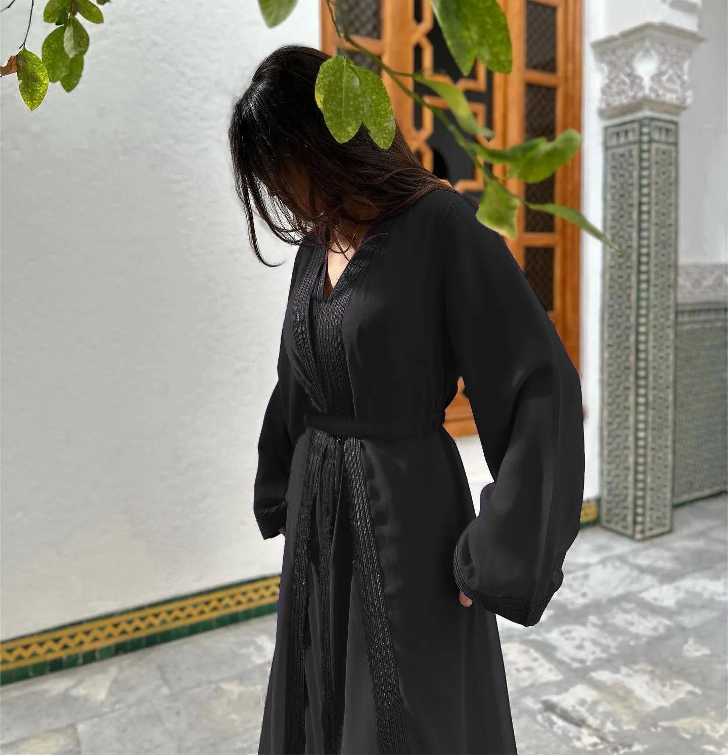 Abaya 2 Piece Set Women Eid Muslim Dresses Jalabiya Ramadan Morocco Sashes Dubai Open Abayas Kaftan Vestidos Arab Cardigan Robe - SHEFYSTYLEAbaya 2 Piece Set Women Eid Muslim Dresses Jalabiya Ramadan Morocco Sashes Dubai Open Abayas Kaftan Vestidos Arab Cardigan RobeSHEFYSTYLESHEFYSTYLE14:193;5:100014064blackSAbaya 2 Piece Set Women Eid Muslim Dresses Jalabiya Ramadan Morocco Sashes Dubai Open Abayas Kaftan Vestidos Arab Cardigan Robe