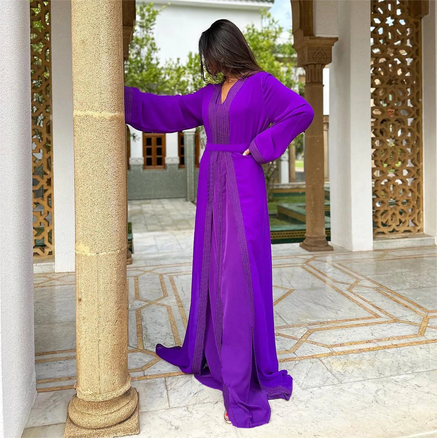 Abaya 2 Piece Set Women Eid Muslim Dresses Jalabiya Ramadan Morocco Sashes Dubai Open Abayas Kaftan Vestidos Arab Cardigan Robe - SHEFYSTYLEAbaya 2 Piece Set Women Eid Muslim Dresses Jalabiya Ramadan Morocco Sashes Dubai Open Abayas Kaftan Vestidos Arab Cardigan RobeSHEFYSTYLESHEFYSTYLE14:193;5:100014064blackSAbaya 2 Piece Set Women Eid Muslim Dresses Jalabiya Ramadan Morocco Sashes Dubai Open Abayas Kaftan Vestidos Arab Cardigan Robe