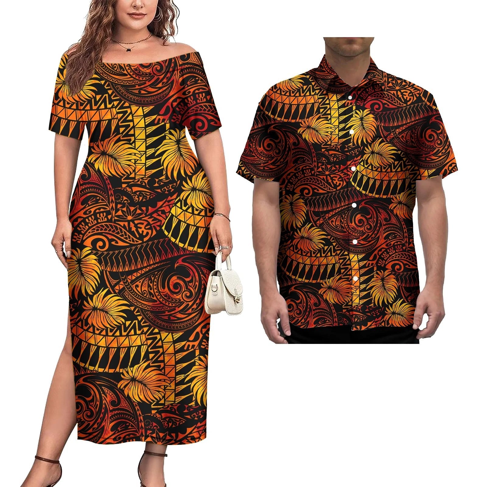 Couple Outfit 2Pcs Sets Ladies Evening Dresses Polynesian Pattern Design Classic Mens Hawaiian Shirts Match Women Plus Size Dres - SHEFYSTYLECouple Outfit 2Pcs Sets Ladies Evening Dresses Polynesian Pattern Design Classic Mens Hawaiian Shirts Match Women Plus Size DresSHEFYSTYLESHEFYSTYLE14:12540608DD;5:100014064Women-S0608DDWomen-SCouple Outfit 2Pcs Sets Ladies Evening Dresses Polynesian Pattern Design Classic Mens Hawaiian Shirts Match Women Plus Size Dres