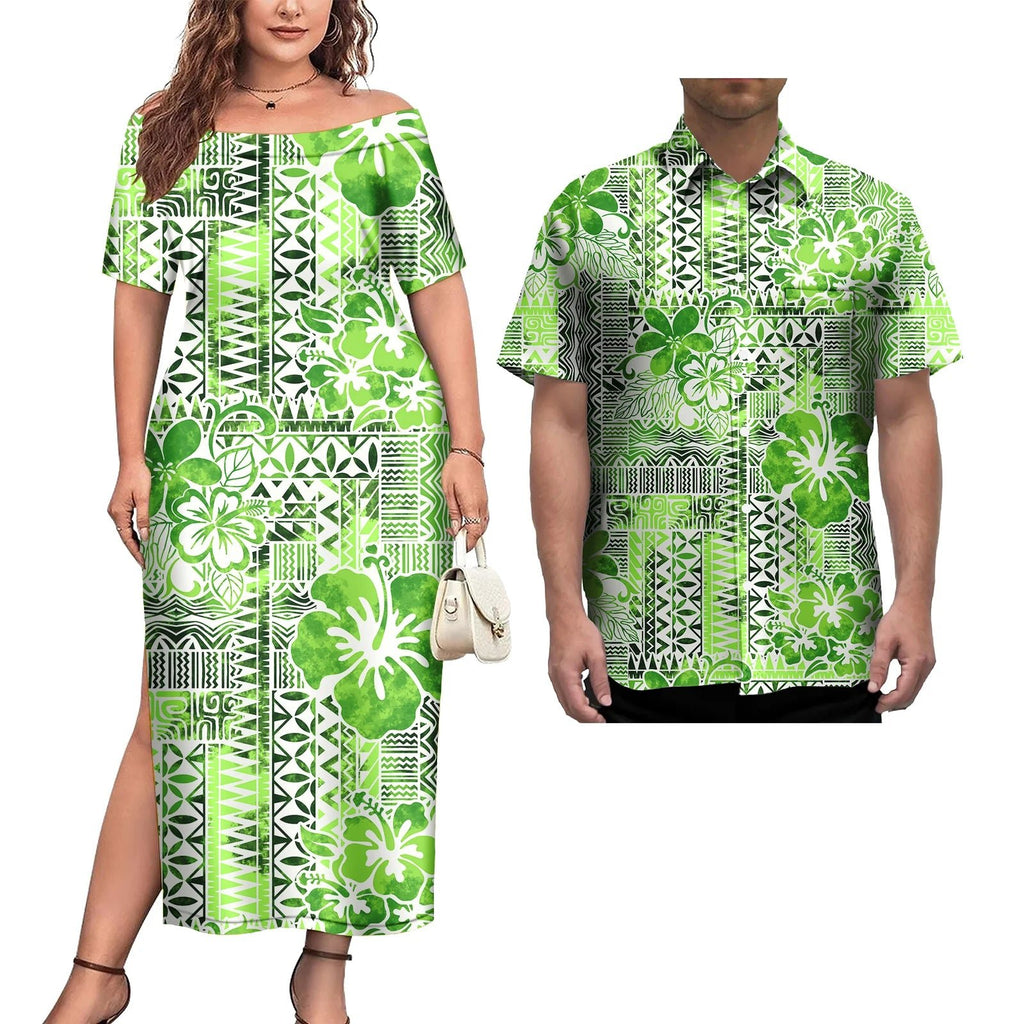 Couple Outfit 2Pcs Sets Ladies Evening Dresses Polynesian Pattern Design Classic Mens Hawaiian Shirts Match Women Plus Size Dres - SHEFYSTYLECouple Outfit 2Pcs Sets Ladies Evening Dresses Polynesian Pattern Design Classic Mens Hawaiian Shirts Match Women Plus Size DresSHEFYSTYLESHEFYSTYLE14:12540608DD;5:100014064Women-S0608DDWomen-SCouple Outfit 2Pcs Sets Ladies Evening Dresses Polynesian Pattern Design Classic Mens Hawaiian Shirts Match Women Plus Size Dres
