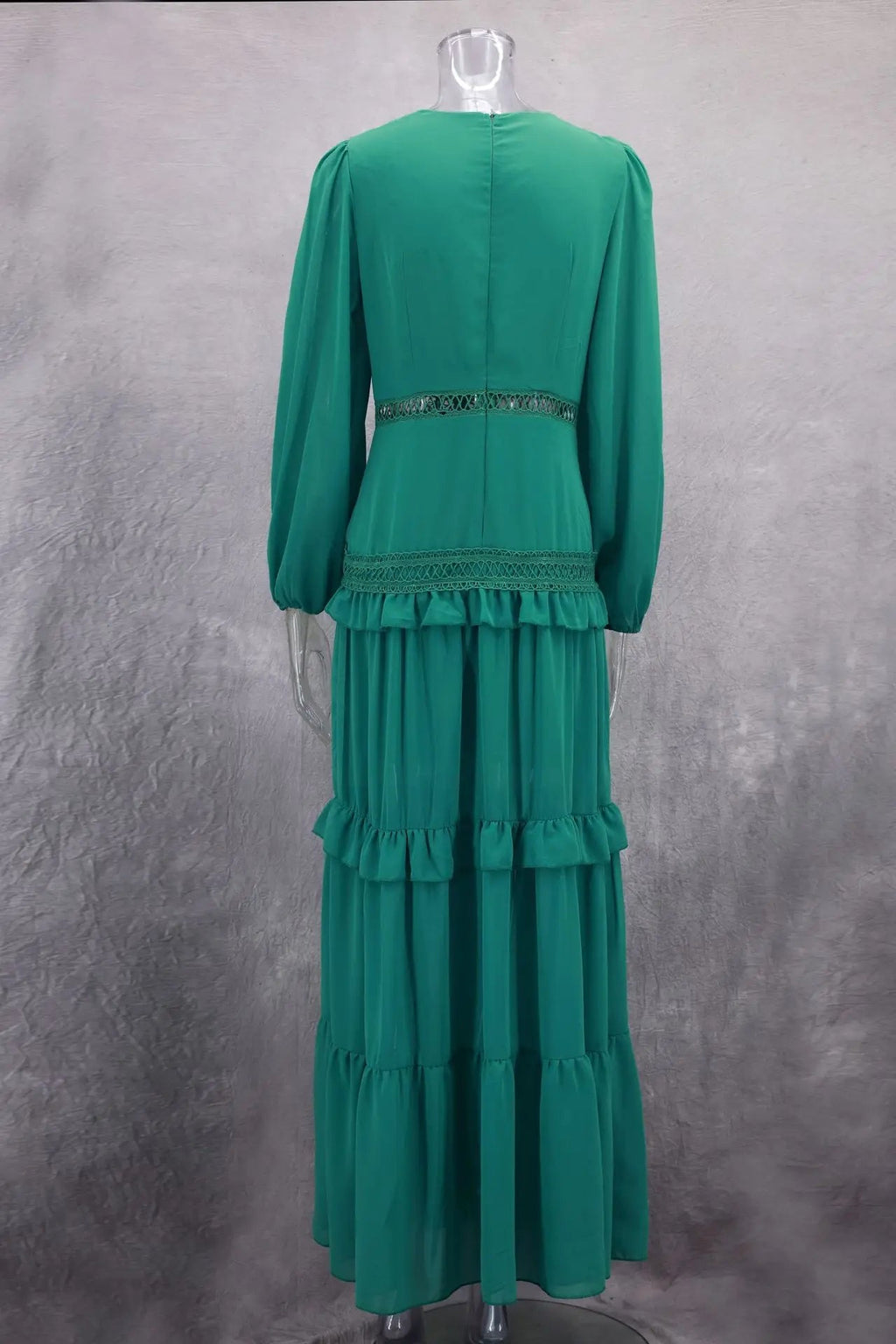 Elegant Womens Maxi Dress Ruffles Long Sleeve Hollow Out Evening Dresses Party Chic Robe Green Blue Purple New In Holiday Summer - SHEFYSTYLEElegant Womens Maxi Dress Ruffles Long Sleeve Hollow Out Evening Dresses Party Chic Robe Green Blue Purple New In Holiday SummerSHEFYSTYLESHEFYSTYLE14:1254Green;5:361385GreenLElegant Womens Maxi Dress Ruffles Long Sleeve Hollow Out Evening Dresses Party Chic Robe Green Blue Purple New In Holiday Summer